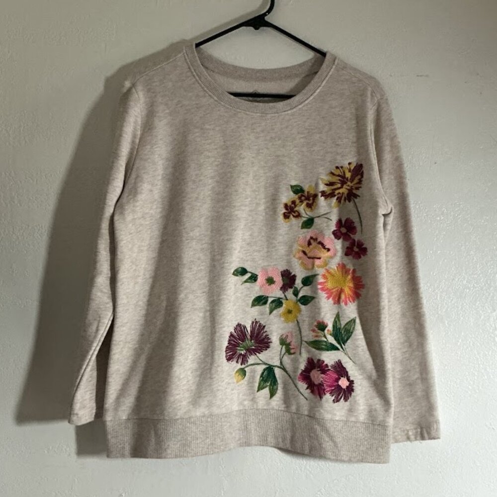 St John's Bay Women's Crew Neck Long Sleeve Sweater Large